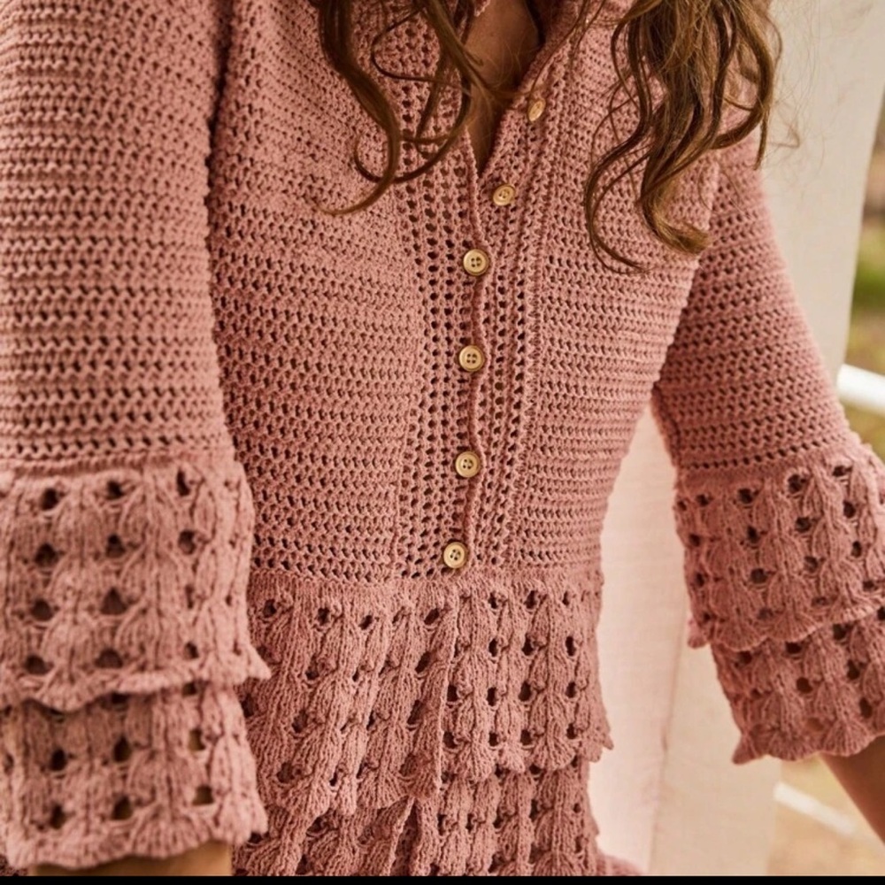Pink Crochet set NWT - Picture 4 of 6